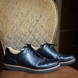 Samuel Hubbard DressFast Black Leather Lace Up Dress Sneakers Loafers Shoes